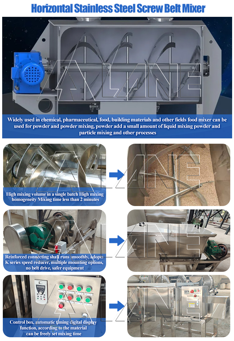 Stainless steel horizontal mixing tank-2